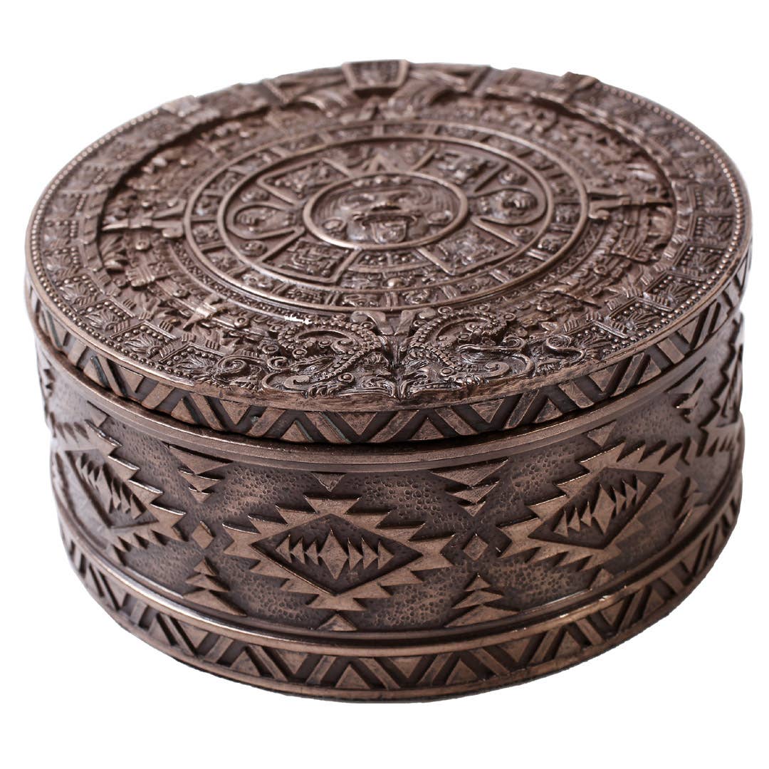 Aztec Calendar Round Box