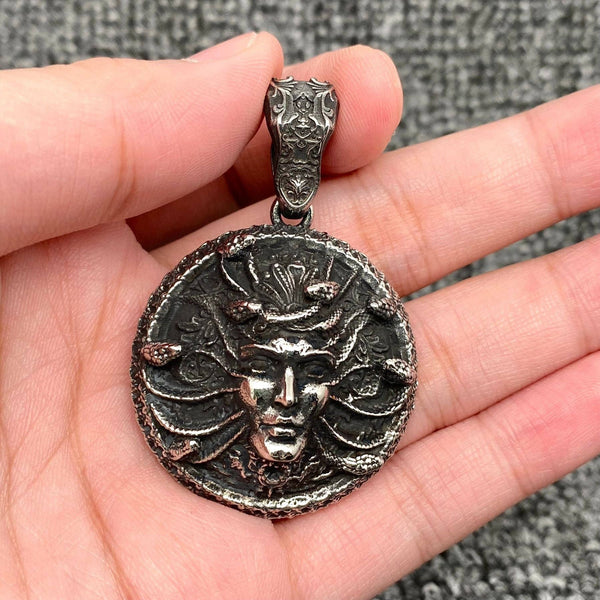 Vintage Medusa Stainless Steel Craft Pendant Asheville Pagan Supply
