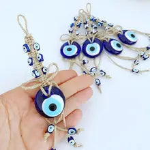 Blue Evil Eye Bead Wall Hanging