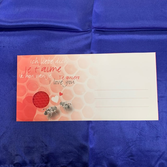 Beeswax Candle Greeting Card - I Love You