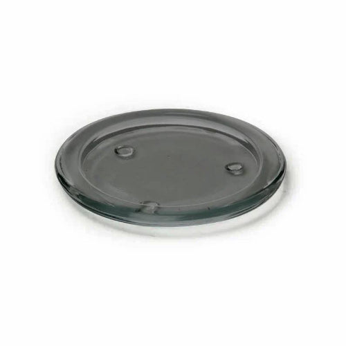 Glass Candle Plate Black