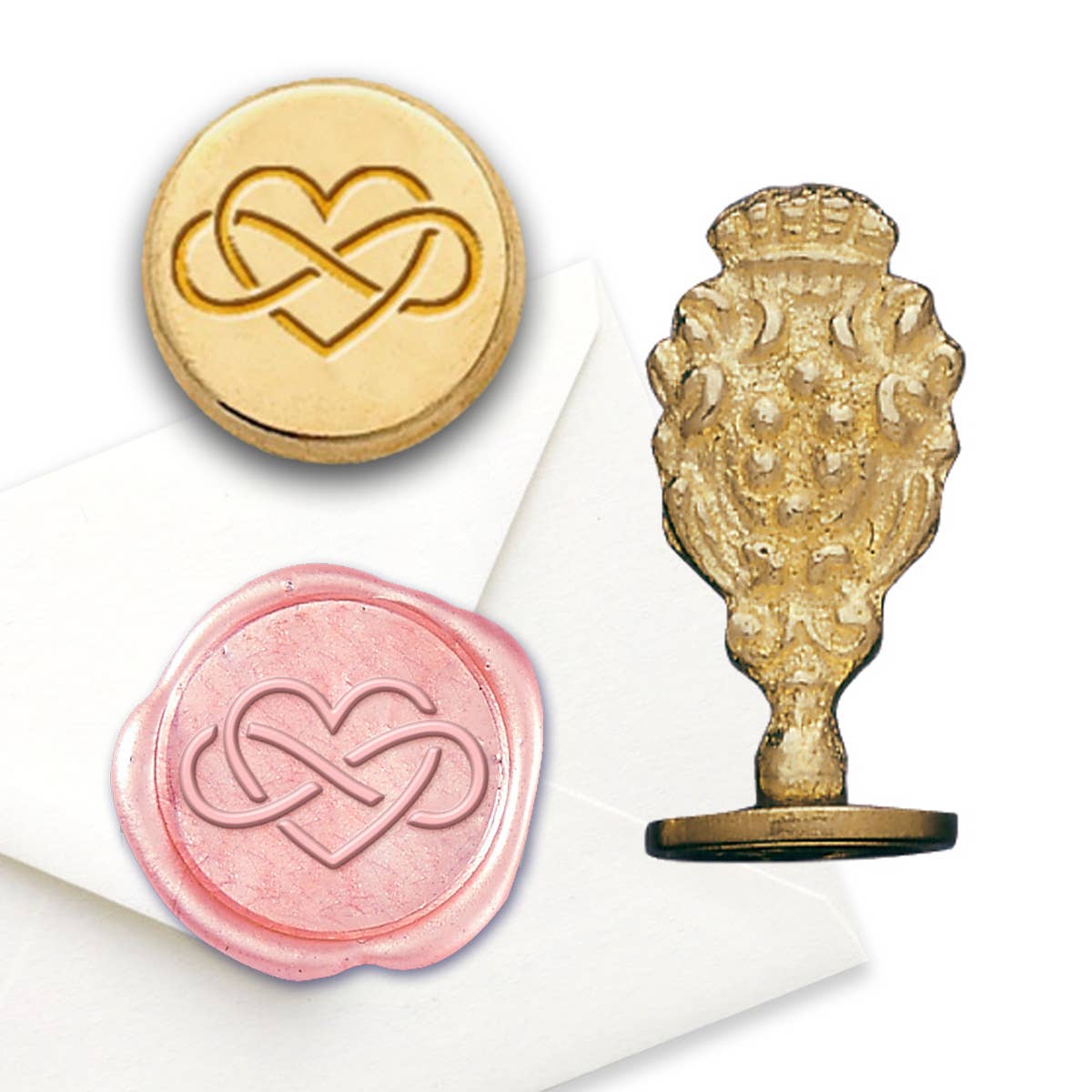 Florentine Brass Wax Seal Stampers-Infinity Heart