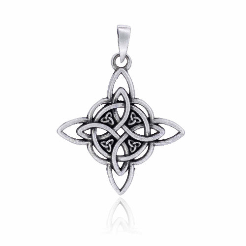 Wiccan Pendant - The Witch's Knot: Pewter