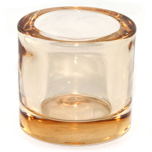 Heavy Glass Votive Holder Bronze