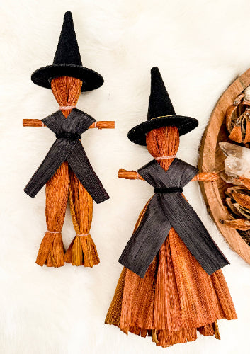 Witch Corn Husk Doll / Samhain Folk Poppet Dress or Pants