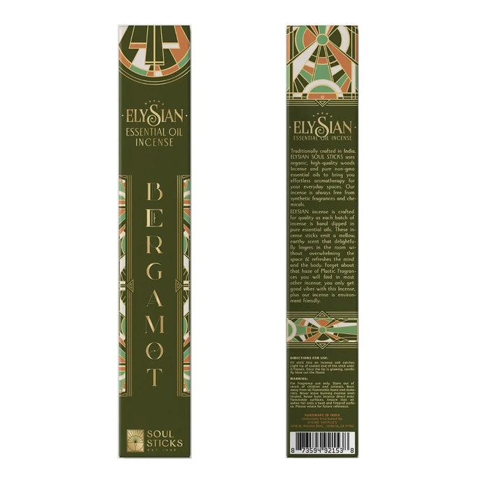 Elysian - Bergamot Essential Oil Incense Sticks
