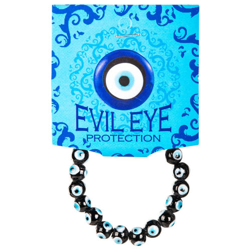 Black Glass Evil Eye Bracelet