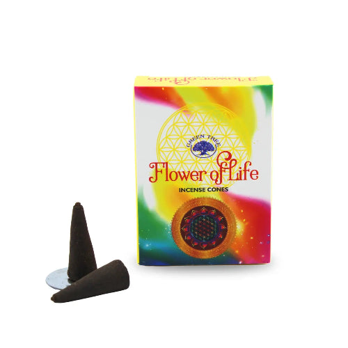 Green Tree Flower of Life Incense Cones