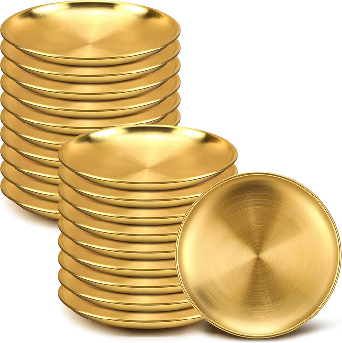 5.5 Inch Gold Stainless Steel Plate