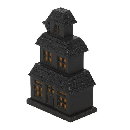 Black Haunted House Halloween Incense Cone Holder
