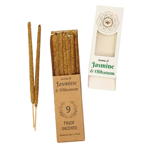 Green Tree Jasmine & Olibanum Botanical Thick Incense Sticks