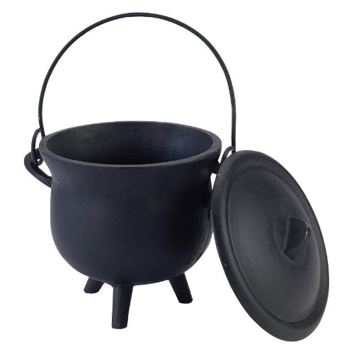 Tall Cauldron With Lid H 6"
