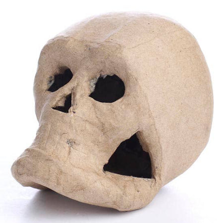 Skull-shaped object on a white background