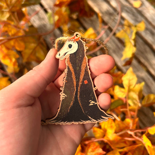 Wooden Mari Lwyd Ornament  