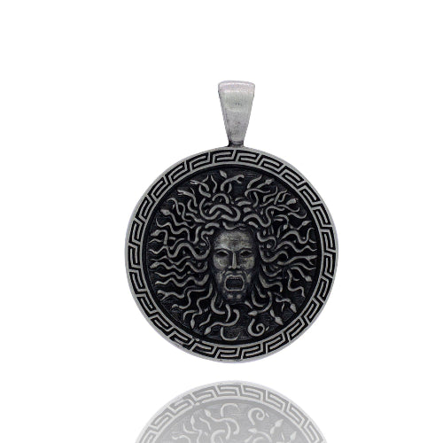 Greek Necklace- The Medusa: Pewter