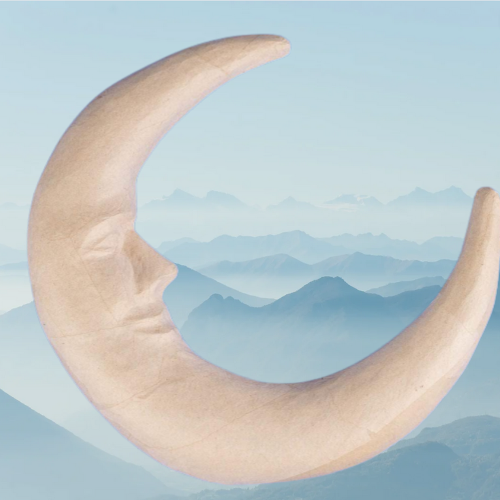 Paper Mache Crescent Moon