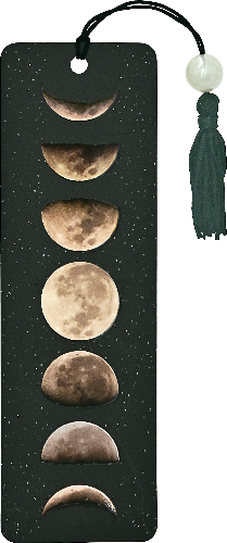 Moon Phases Beaded Bookmark