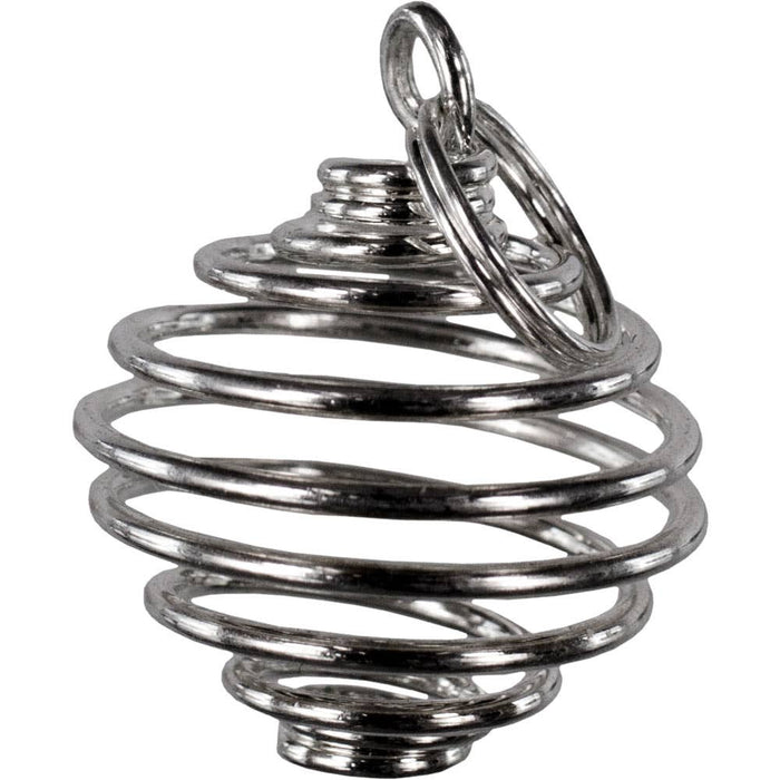 Small Tumbled Stone Cage Empty Nickel Plated