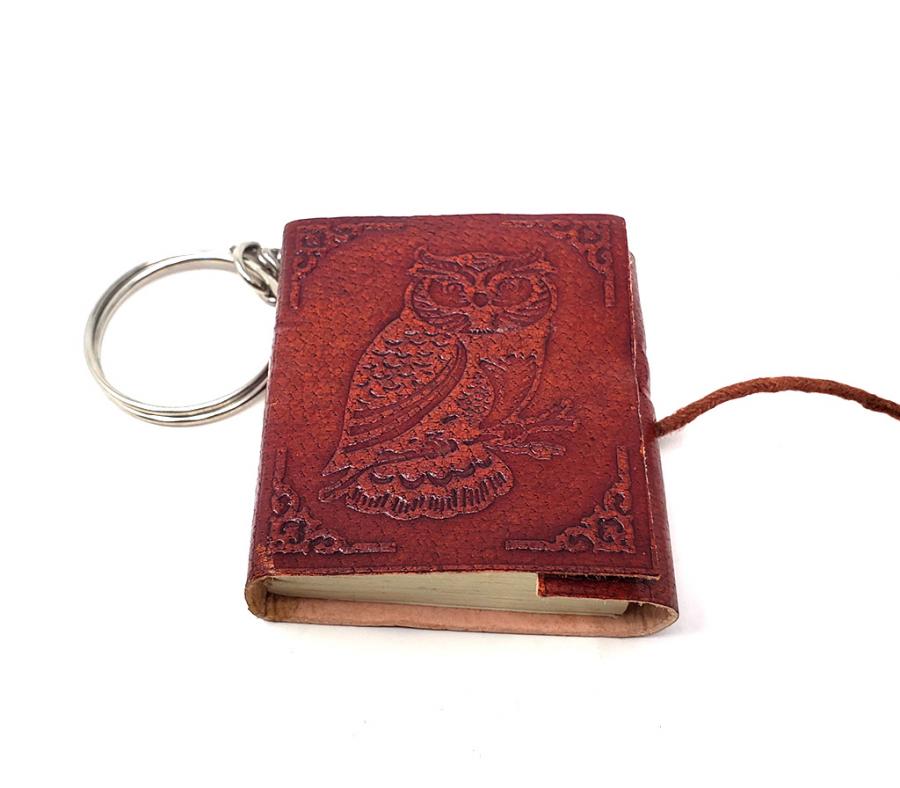 Owl Journal Key Chain 1 3/4" x 2"