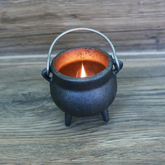 Cast Iron Cauldron w/ Lid - Mini Plain (3.5 in.)