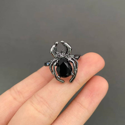 Black Spider Ring Adjustable