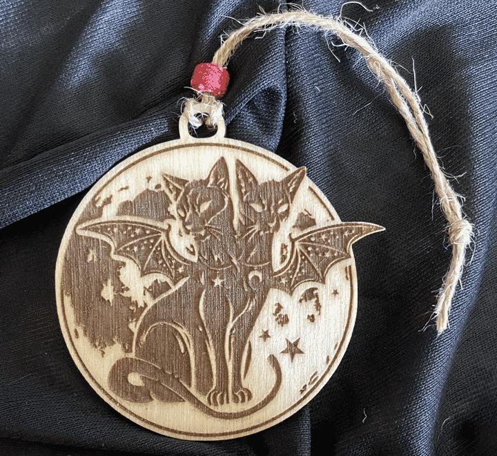 Two Headed Cat ~ Ornament