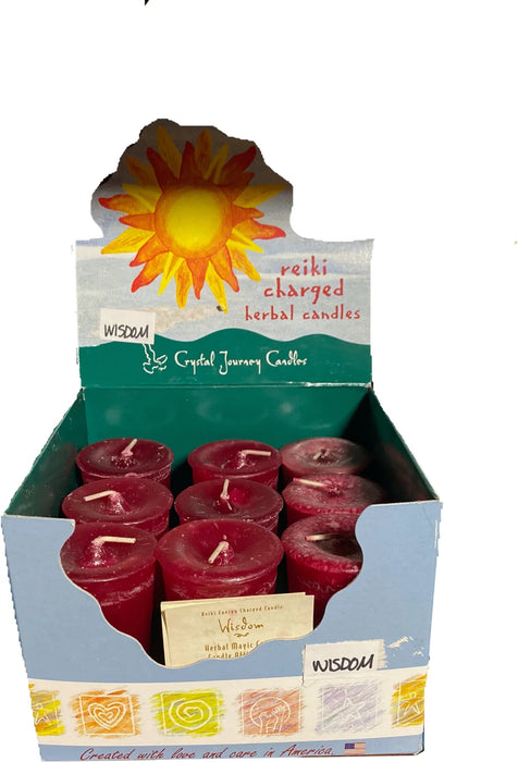 Wisdom Herbal Votive Candle (Magenta)