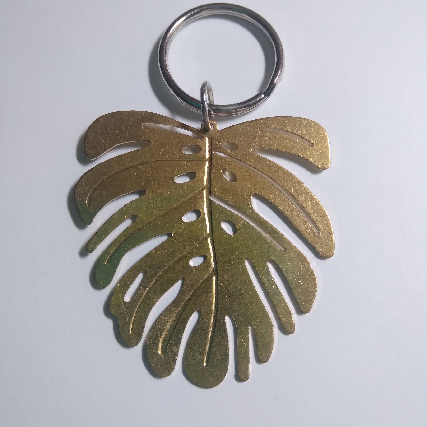 JA Monstera Leaf Keychain