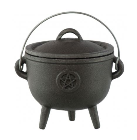 Cauldron 4.5 Inch with Pentacle (Cast Iron)