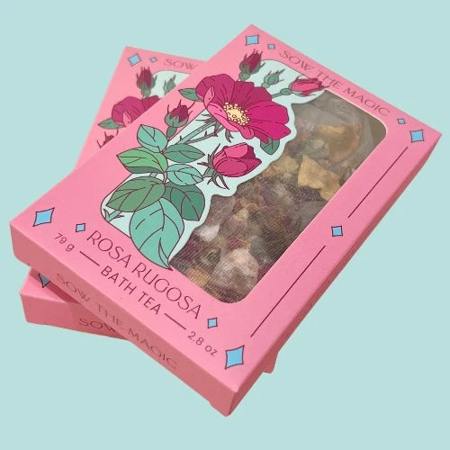 Sow the Magic Rosa Rugosa Tarot Botanical Bath Tea Box