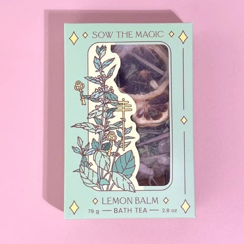 Sow the Magic Lemon Balm Tarot Botanical Bath Tea Box