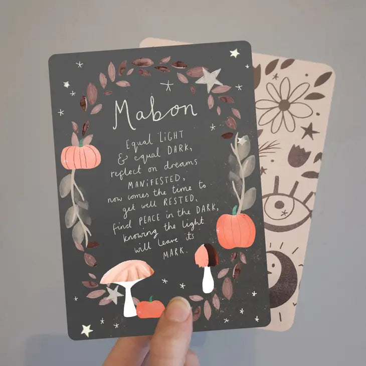 Mabon Autumn Equinox Blessing Art Print Altar Card