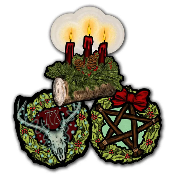 Retro Style Yule Holiday Cutout Decorations