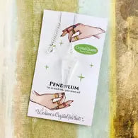 Stone Pendulum on Chain - Spiritual Healing Clear Quartz