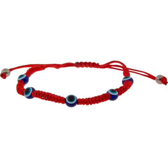 Adjustable Bracelet Evil Eye Red