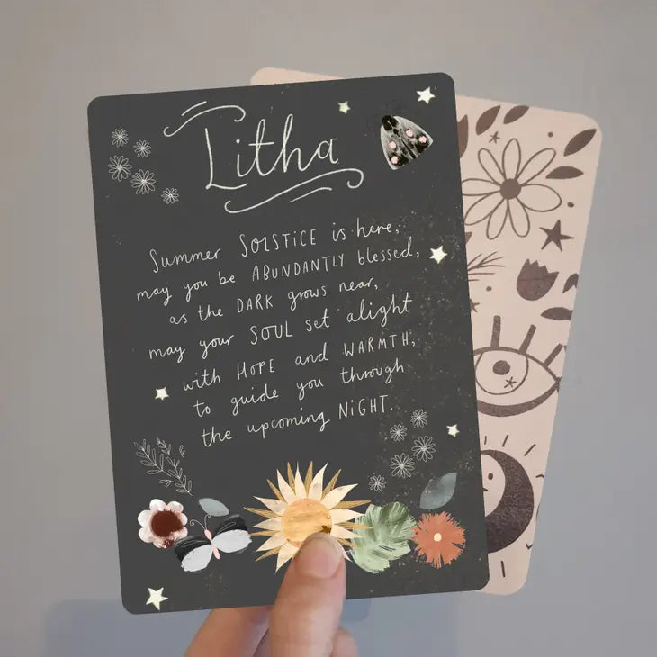 Litha Summer Solstice Blessings Art Print Altar Card