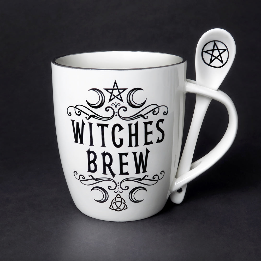 Mug & Spoon Set Crescent Witches Brew