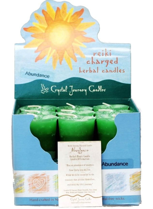 Abundance Herbal Votive Candle (Honeydew Green)