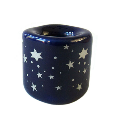 Chime Candle Holder Blue with Silver Stars