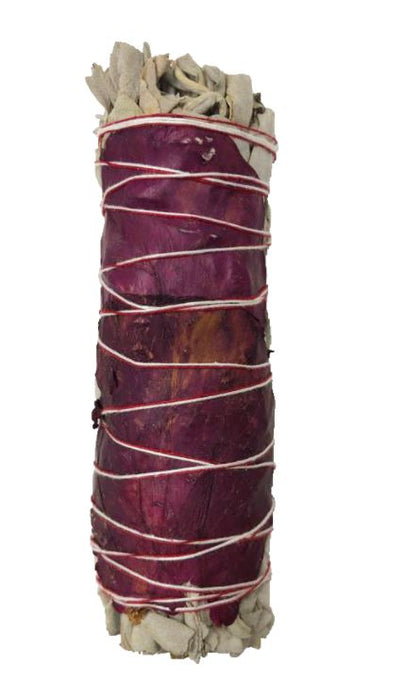 Blue Sage & Red Rose Petals Smoke Bundle 4"