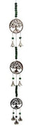Brass Bell Windchime - Triple Tree of Life with Beads