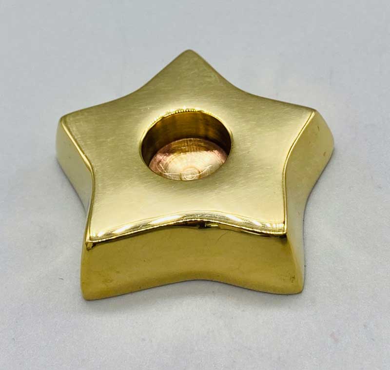 Chime Candle Holder 1 1/2" Brass Star