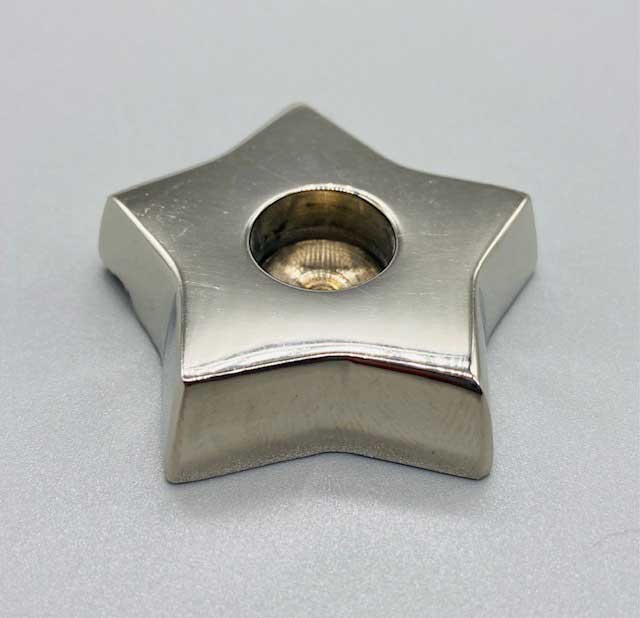 Chime Candle Holder 1 1/2" Silver Star