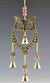 Owl Brass Chime with Beads 10.5"