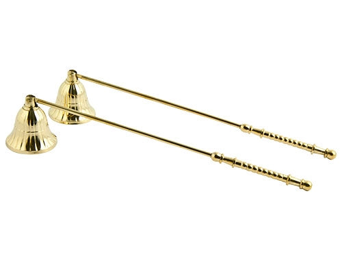 Fluted Brass Candle Snuffer -11"L