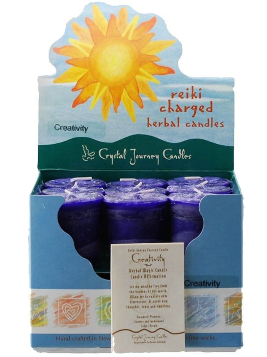 Creativity Herbal Votive Candle (Dark Royal Blue/Purple)