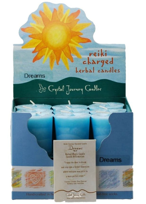 Dreams Herbal Votive Candle (Pastel Blue/Teal)