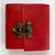 Red Embossed Mini Leather Journal 3" x 3"