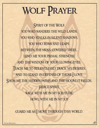 Poster Wolf Prayer
