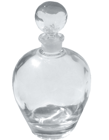 Clear Pear Bottle w/stopper 4oz